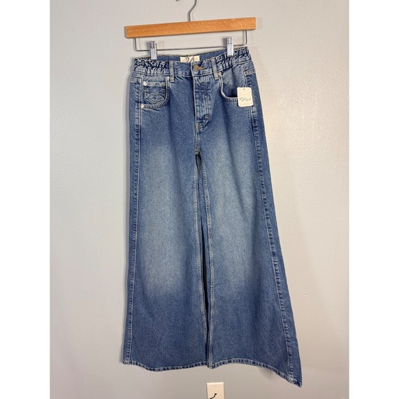 Free People We The Free Lovefool Low Rise Jean Blue Jade Size 24 NWT - Picture 2 of 9